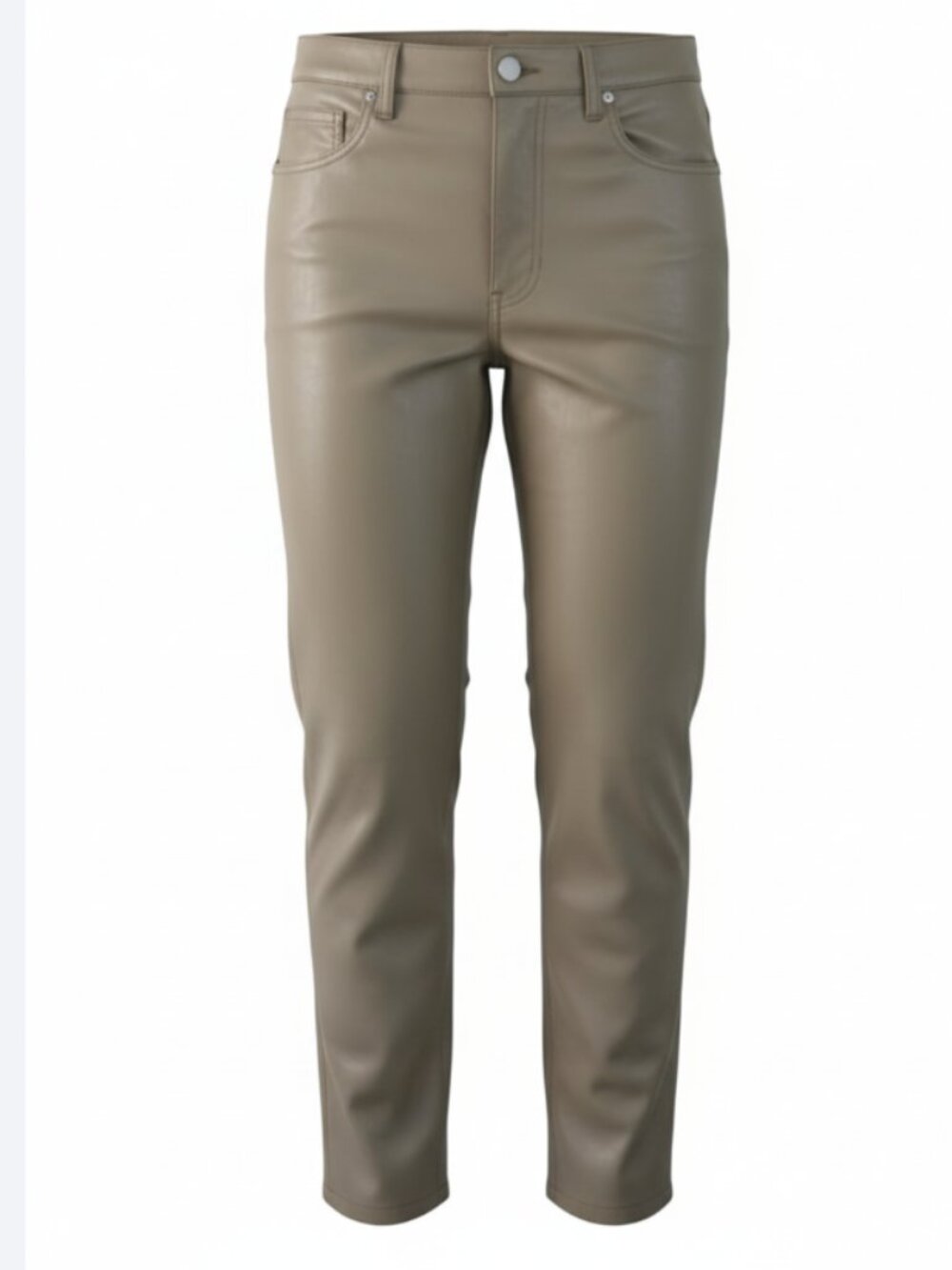 Aritzia Wilfred Melina Pant Size 4 NWT Vegan Leather High Rise Straight Taupe